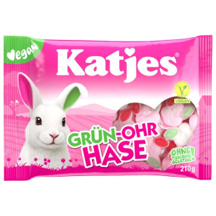 Katjes Grün-Ohr Hase 210g – VE = 14 STK