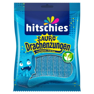 Hitschies Saure Drachenzungen Blau 125g – VE = 20 STK