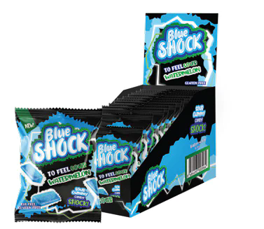 Halal Blue Shock Sour Watermelon 80g – VE = 12 STK
