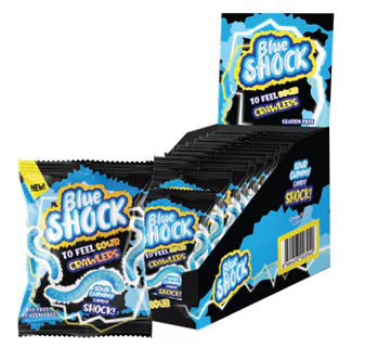 Halal Blue Shock Sour Worms 80g – VE = 12 STK