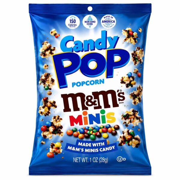 Candy Pop M&M Mini Popcorn 28g – VE = 8 STK