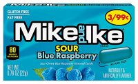 Mike and Ike Sour Blue Raspberry Mini Box 22g – VE...