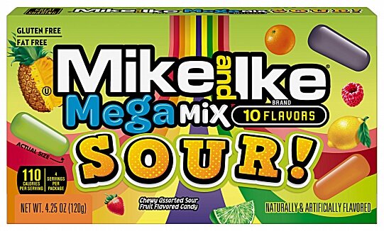 Mike and Ike Mega Mix Sour 120g – VE = 12 STK