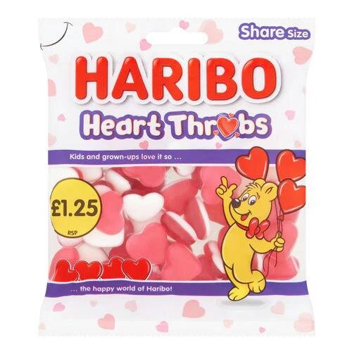 Haribo Heart Throbs UK 140g – VE = 12 STK